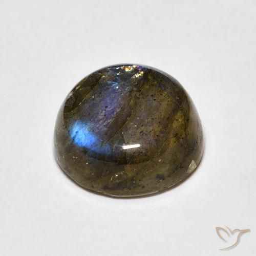 Labradorite Multicolore naturale da 4.26 ct, Rotondo, Traslucido