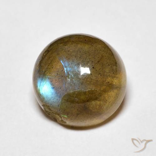Labradorite Multicolore naturale da 3.68 ct, Rotondo, Traslucido