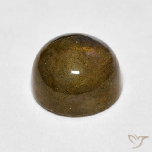 Labradorite Multicolore naturale da 3.68 ct, Rotondo, Traslucido