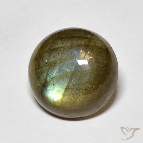 Labradorite Multicolore naturale da 5.30 ct, Rotondo, Traslucido