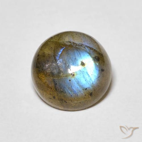 2.01ct Naturale Multicolore Labradorite, Rotondo, Traslucido