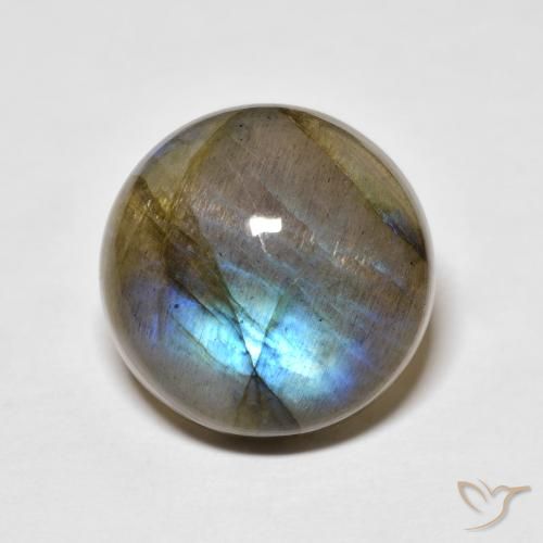 14.37ct Naturale Multicolore Labradorite, Rotondo, Traslucido