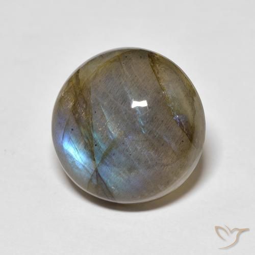 Labradorite Multicolore naturale da 14.37 ct, Rotondo, Traslucido