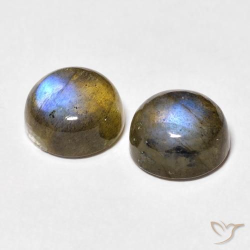 Gemme di Labradorite Multicolore naturale da 5.02 ct, Rotondo, Trasparente