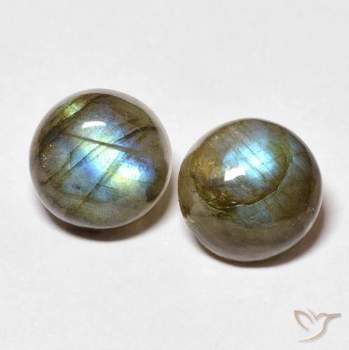 7.17ctw Naturale Multicolore Labradorite, Rotondo, Traslucido