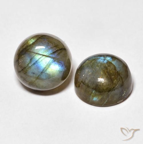 Gemme di Labradorite Multicolore naturale da 7.17 ct, Rotondo, Traslucido