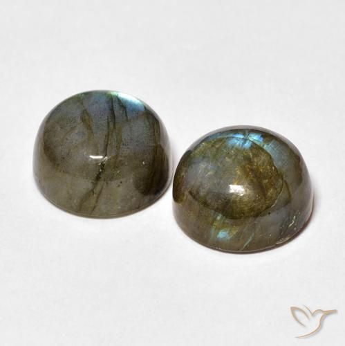 Gemme di Labradorite Multicolore naturale da 7.17 ct, Rotondo, Traslucido
