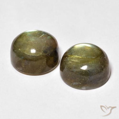 Gemme di Labradorite Multicolore naturale da 10.14 ct, Rotondo, Traslucido