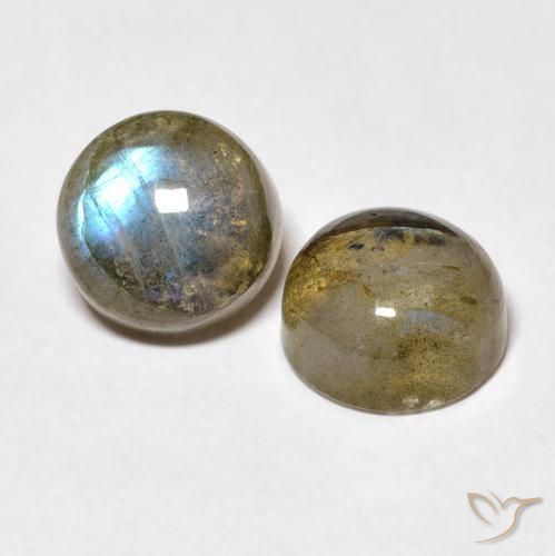 Gemme di Labradorite Multicolore naturale da 5.18 ct, Rotondo, Traslucido