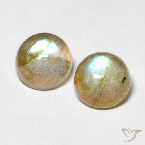 3.14ctw Naturale Multicolore Labradorite, Rotondo, Trasparente