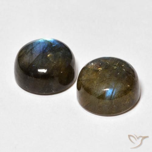 Gemme di Labradorite Multicolore naturale da 9.92 ct, Rotondo, Traslucido