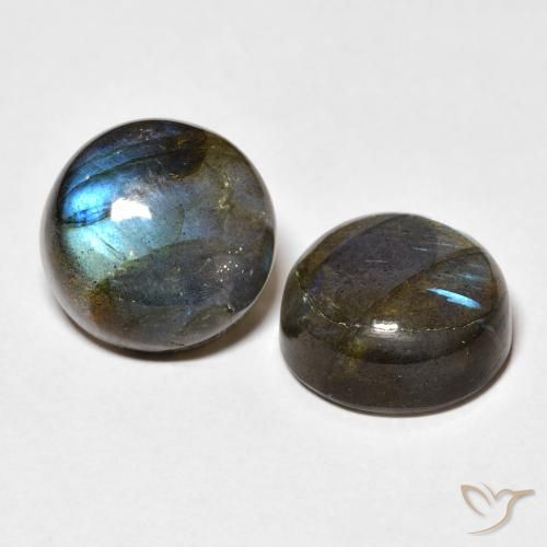 Gemme di Labradorite Multicolore naturale da 15.28 ct, Rotondo, Traslucido