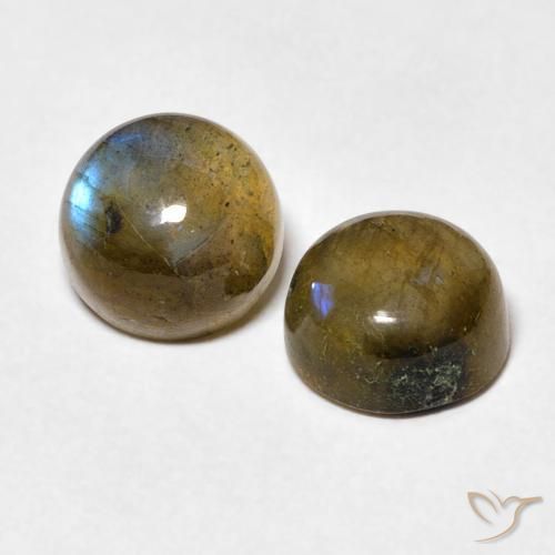 Gemme di Labradorite Multicolore naturale da 3.48 ct, Rotondo, Traslucido