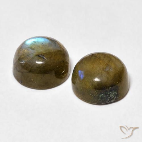 Gemme di Labradorite Multicolore naturale da 3.48 ct, Rotondo, Traslucido