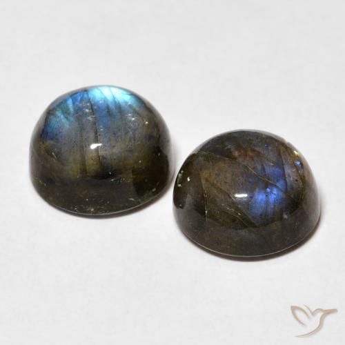 Gemme di Labradorite Multicolore naturale da 7.00 ct, Rotondo, Traslucido