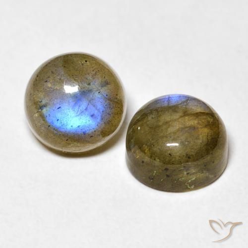 Gemme di Labradorite Multicolore naturale da 3.71 ct, Rotondo, Trasparente