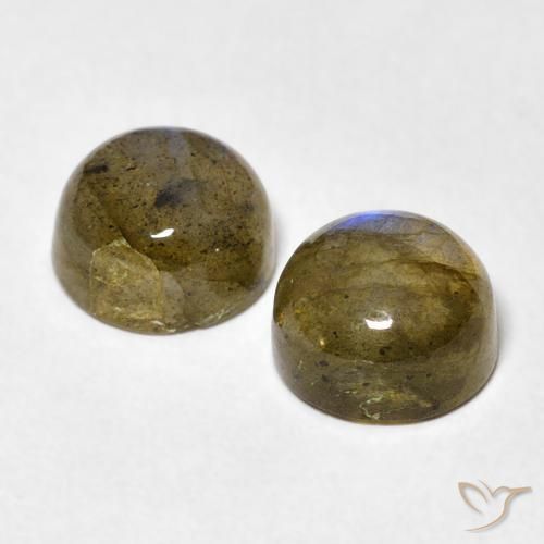 Gemme di Labradorite Multicolore naturale da 3.71 ct, Rotondo, Trasparente