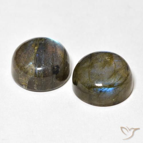 Gemme di Labradorite Multicolore naturale da 12.56 ct, Rotondo, Traslucido