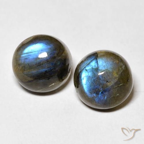 7.00ctw Naturale Multicolore Labradorite, Rotondo, Traslucido