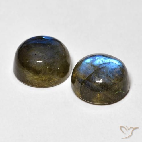 Gemme di Labradorite Multicolore naturale da 7.00 ct, Rotondo, Traslucido