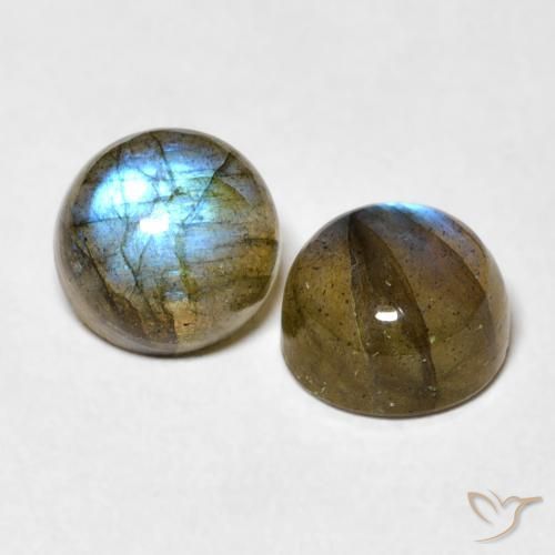 Gemme di Labradorite Multicolore naturale da 3.64 ct, Rotondo, Traslucido
