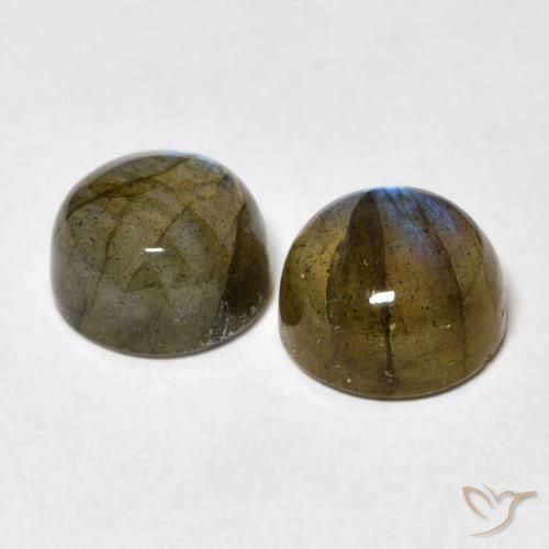 Gemme di Labradorite Multicolore naturale da 3.64 ct, Rotondo, Traslucido