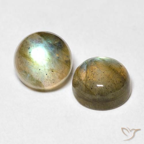 Gemme di Labradorite Multicolore naturale da 3.41 ct, Rotondo, Trasparente