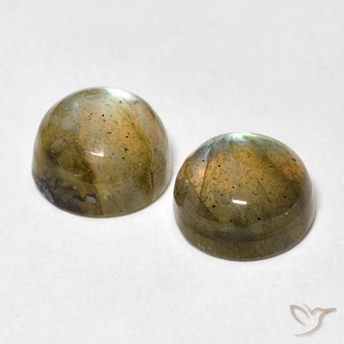 Gemme di Labradorite Multicolore naturale da 3.41 ct, Rotondo, Trasparente