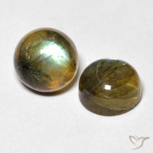 Gemme di Labradorite Multicolore naturale da 3.74 ct, Rotondo, Traslucido