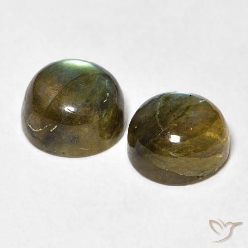 Gemme di Labradorite Multicolore naturale da 3.74 ct, Rotondo, Traslucido
