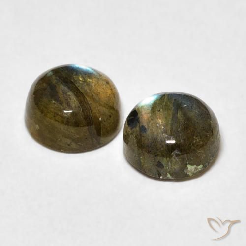 Gemme di Labradorite Multicolore naturale da 2.10 ct, Rotondo, Traslucido
