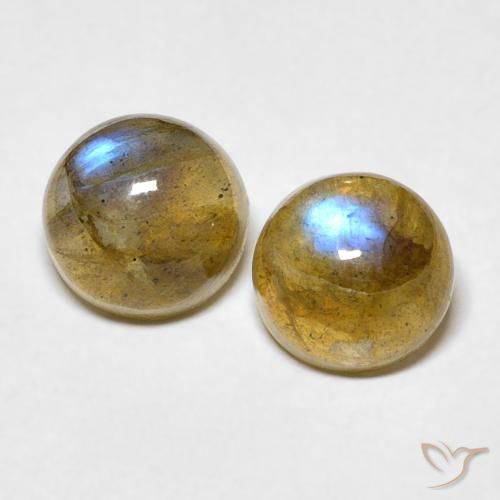 2.24ctw Naturale Multicolore Labradorite, Rotondo, Traslucido