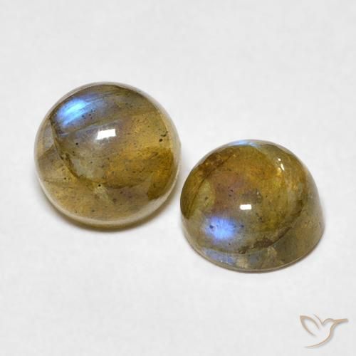 Gemme di Labradorite Multicolore naturale da 2.24 ct, Rotondo, Traslucido
