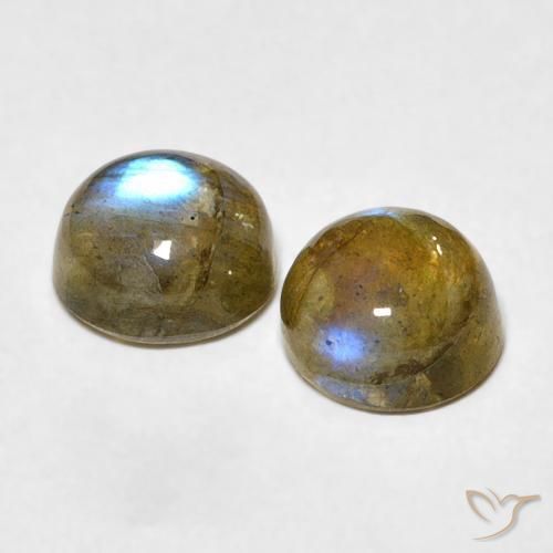 Gemme di Labradorite Multicolore naturale da 2.24 ct, Rotondo, Traslucido