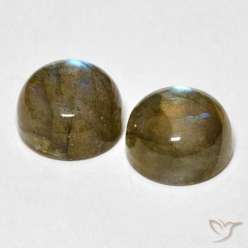 Gemme di Labradorite Multicolore naturale da 5.32 ct, Rotondo, Traslucido