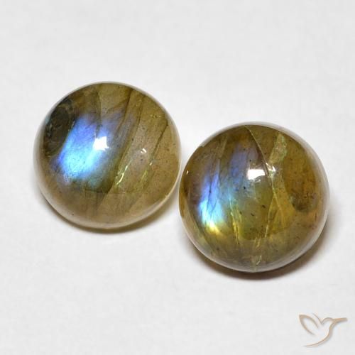 4.98ctw Naturale Multicolore Labradorite, Rotondo, Traslucido
