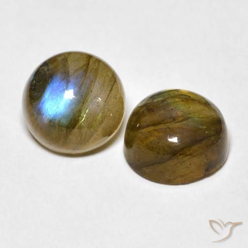 Gemme di Labradorite Multicolore naturale da 4.98 ct, Rotondo, Traslucido
