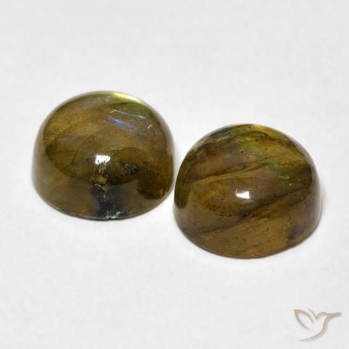 Gemme di Labradorite Multicolore naturale da 4.98 ct, Rotondo, Traslucido