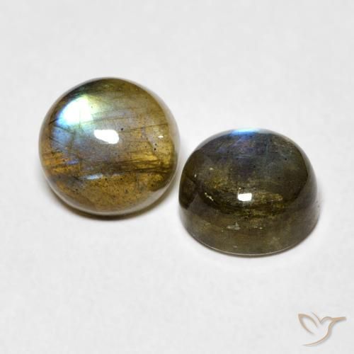 Gemme di Labradorite Multicolore naturale da 3.48 ct, Rotondo, Traslucido