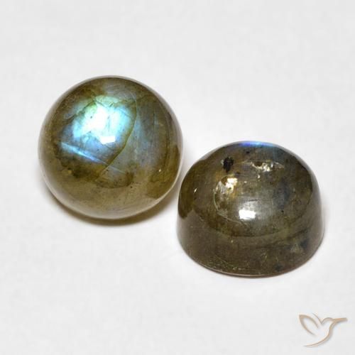 Gemme di Labradorite Multicolore naturale da 3.67 ct, Rotondo, Traslucido