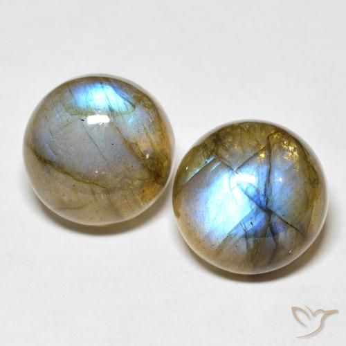 18.54ctw Naturale Multicolore Labradorite, Rotondo, Traslucido