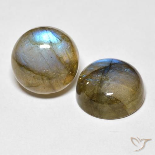 Gemme di Labradorite Multicolore naturale da 18.54 ct, Rotondo, Traslucido