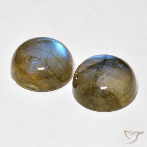 Gemme di Labradorite Multicolore naturale da 18.54 ct, Rotondo, Traslucido