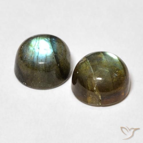 Gemme di Labradorite Multicolore naturale da 3.66 ct, Rotondo, Traslucido