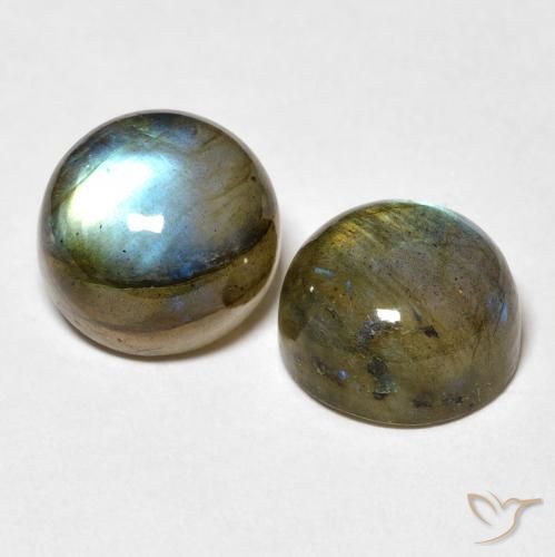Gemme di Labradorite Multicolore naturale da 10.13 ct, Rotondo, Traslucido