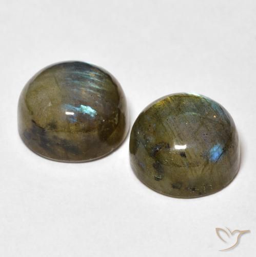 Gemme di Labradorite Multicolore naturale da 10.13 ct, Rotondo, Traslucido