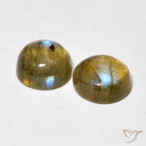 Gemme di Labradorite Multicolore naturale da 2.92 ct, Rotondo, Traslucido