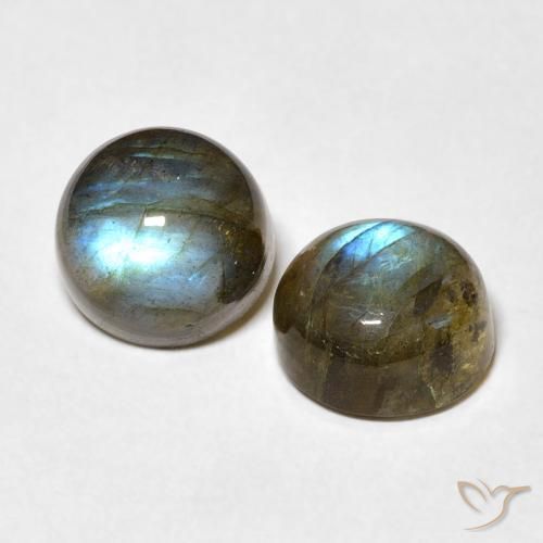 Gemme di Labradorite Multicolore naturale da 5.42 ct, Rotondo, Traslucido