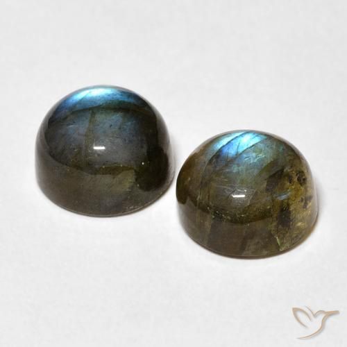 Gemme di Labradorite Multicolore naturale da 5.42 ct, Rotondo, Traslucido