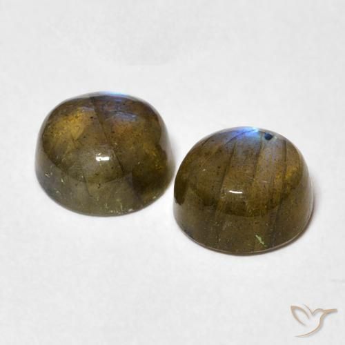 Gemme di Labradorite Multicolore naturale da 3.24 ct, Rotondo, Traslucido